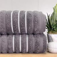 Toalha Banhão Wave Fio Penteado 80x150 Cinza Chumbo - 2