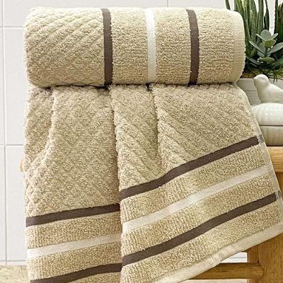 Toalha Banhão Verona Fio Penteado 75x150 Bege