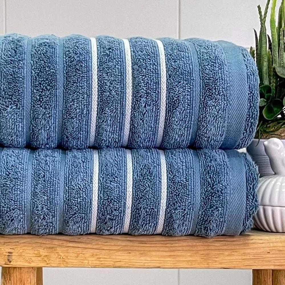 Toalha Banhão Wave Fio Penteado 80x150 Azul Indigo - 2