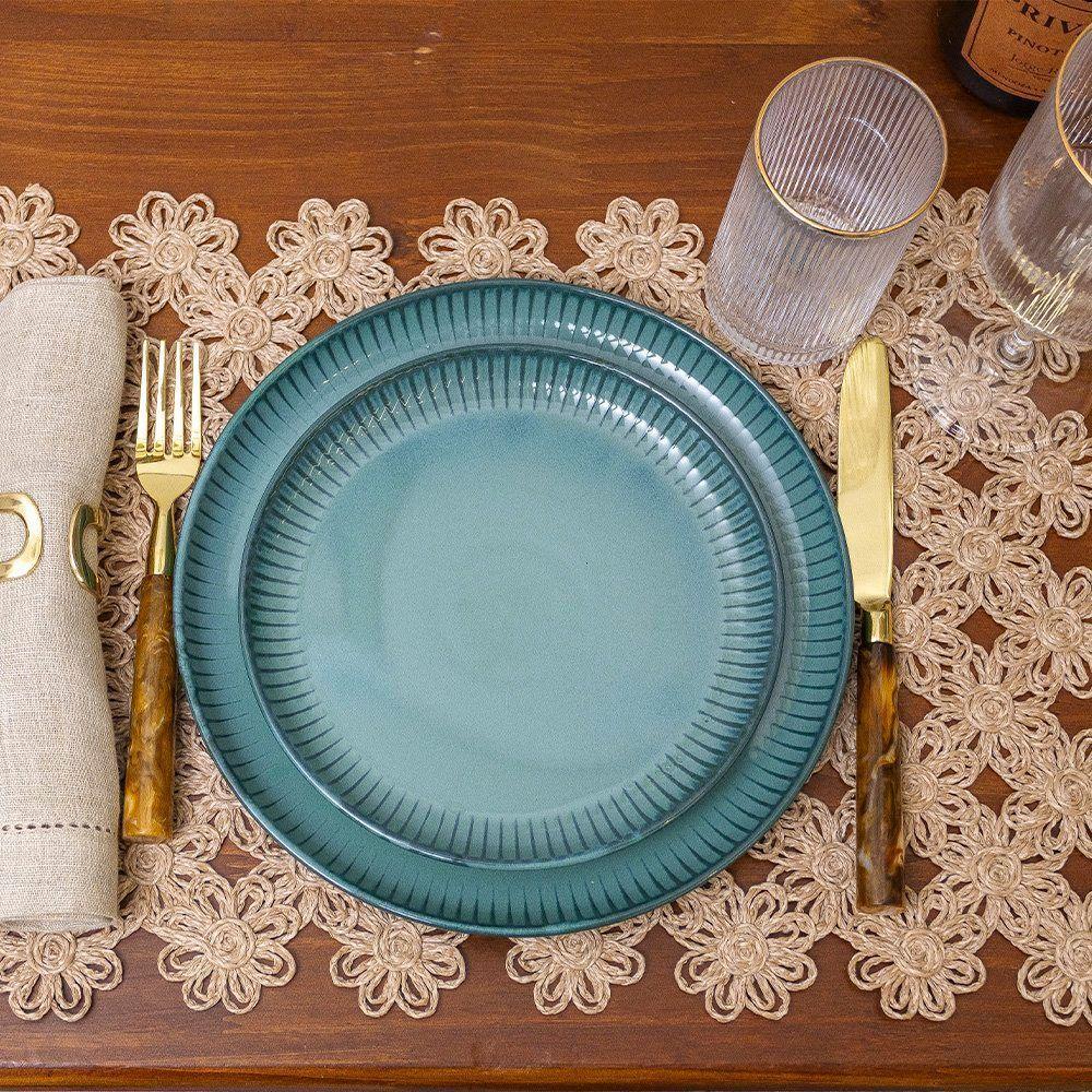 Prato Raso Copa E Cia Ravonna Em Cerâmica Chloros Verde - 3