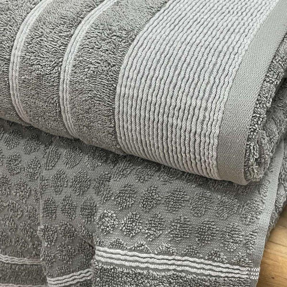 Toalha Banhão Treviso Fio Penteado 80x150 Cinza - 3