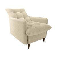 Poltrona De Amamentação Com Puff Montreal Suede Bege Matrix Boucle Bege