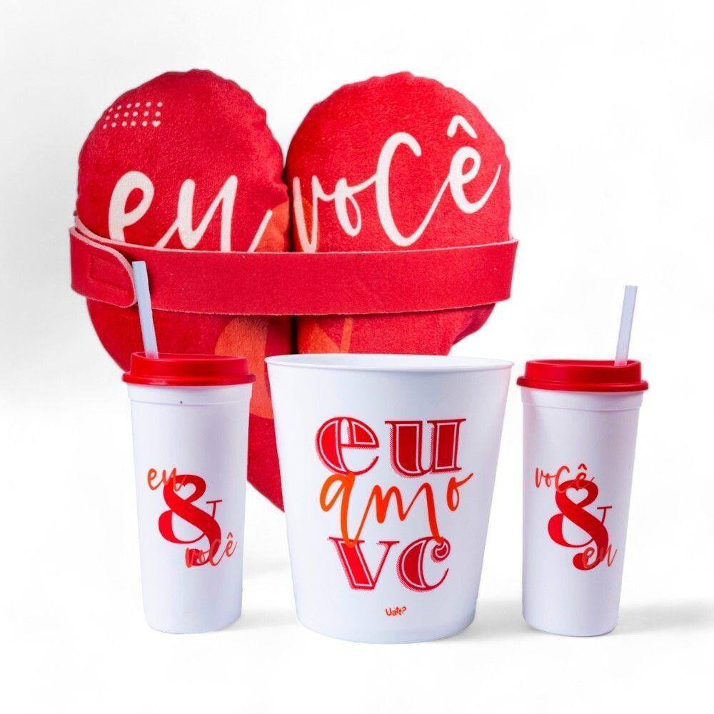 Noite De Cinema: Kit Romântico Com Almofada Aconchegante E Gourmet De Pipoca Para Casais - 1