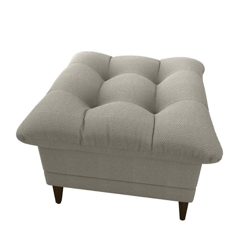 Poltrona De Amamentação Com Puff Montreal Suede Matrix Bege - 4