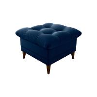 Poltrona De Amamentação Com Puff Montreal Suede Azul Matrix Suede Azul - 3