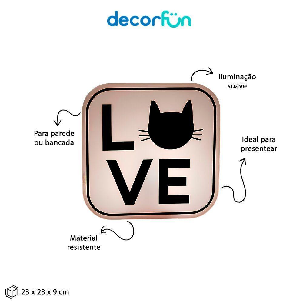 Luminária Gato Delicada - Iluminação Aconchegante Para Seu Lar - 3