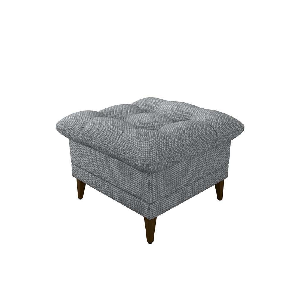 Poltrona De Amamentação Com Puff Montreal Suede Matrix Cinza - 5