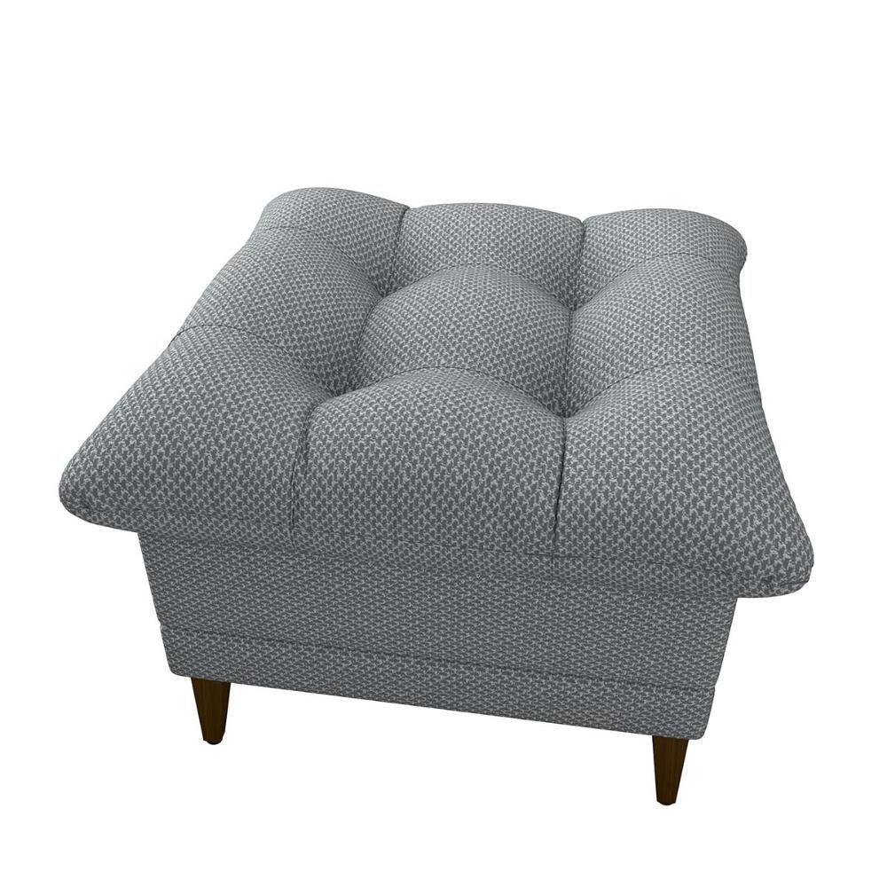 Poltrona De Amamentação Com Puff Montreal Suede Matrix Cinza - 6