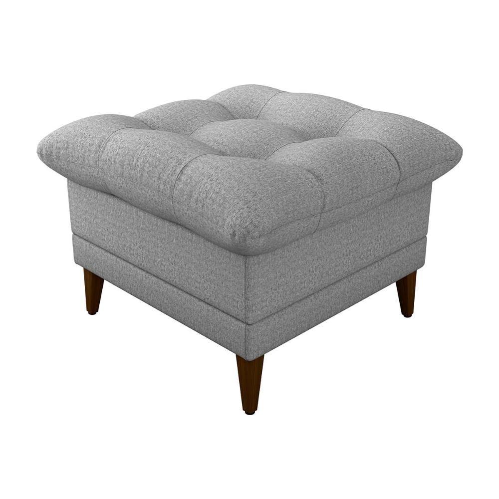 Poltrona De Amamentação Com Puff Montreal Suede Cinza Matrix Linho Milleniun Saturno Cinza - 5