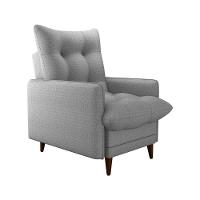 Poltrona De Amamentação Com Puff Montreal Suede Cinza Matrix Linho Milleniun Saturno Cinza