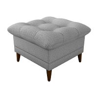 Poltrona De Amamentação Com Puff Montreal Suede Cinza Matrix Linho Milleniun Saturno Cinza - 5