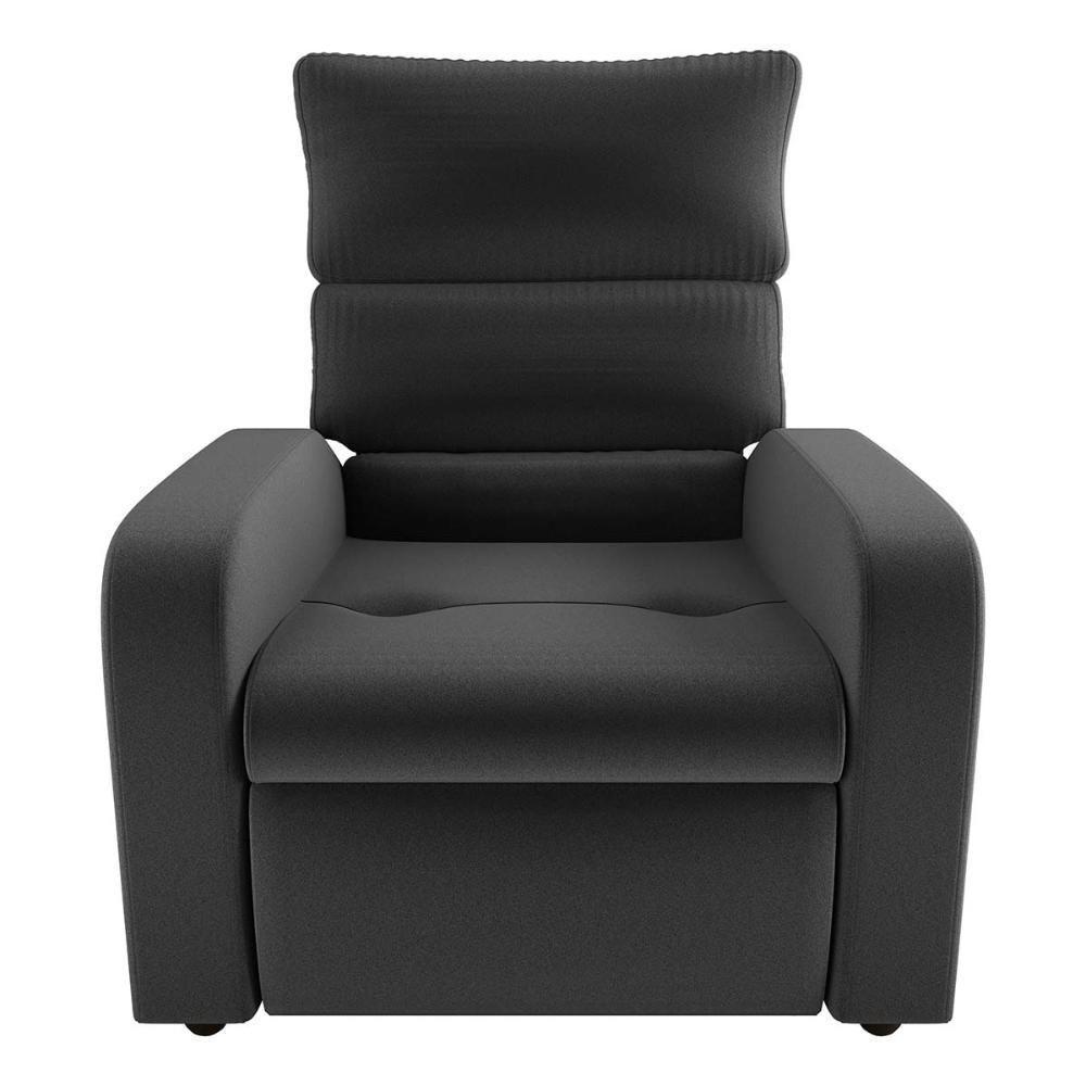 Poltrona Do Papai Reclinável Kwid Veludo Cinza Matrix Veludo Cinza - 3