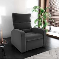 Poltrona Do Papai Reclinável Kwid Veludo Cinza Matrix Veludo Cinza - 5