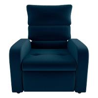 Poltrona Do Papai Reclinável Kwid Veludo Azul Matrix Veludo Azul - 3