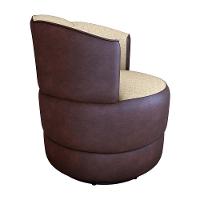 Poltrona Decorativa Giratória Base De Ferro Marselha Boucle Millenium Cinza Matrix Sintetico Rustico Linho Mileniun - 3