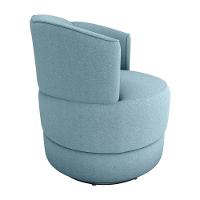 Poltrona Decorativa Giratória Base De Ferro Marselha Boucle Azul Matrix Boucle Azul - 3