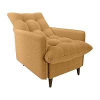 Poltrona De Amamentação Com Puff Montreal Suede Mostarda Matrix Boucle Mostarda - 3