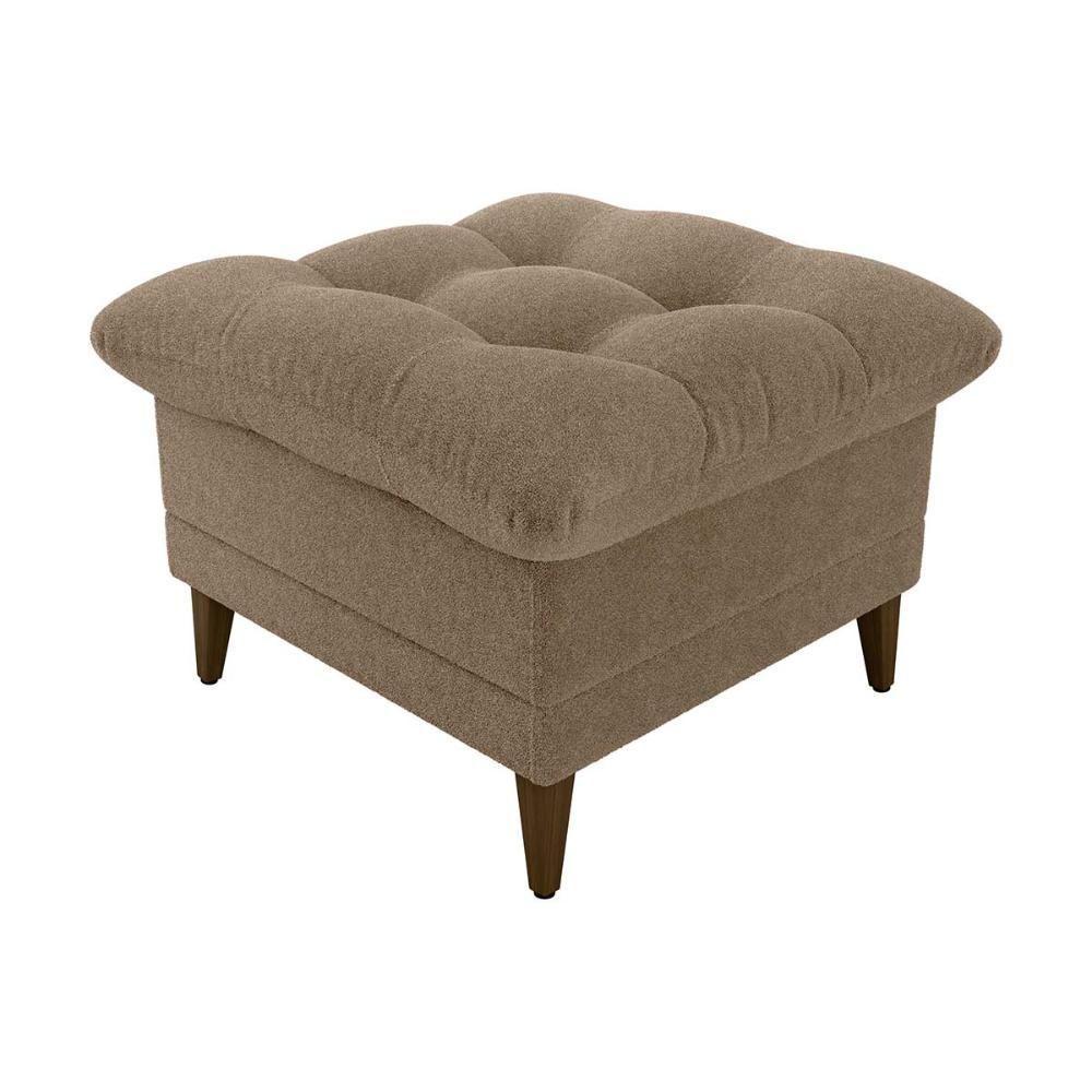 Poltrona De Amamentação Com Puff Montreal Suede Marrom Matrix Boucle Marrom - 5