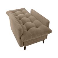 Poltrona De Amamentação Com Puff Montreal Suede Marrom Matrix Boucle Marrom