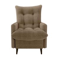 Poltrona De Amamentação Com Puff Montreal Suede Marrom Matrix Boucle Marrom - 7