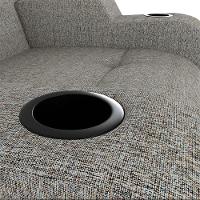 Poltrona Reclinável Do Papaicom Porta Copos Porta Controle Toro Millenium Matrix Linho Millenium - 6