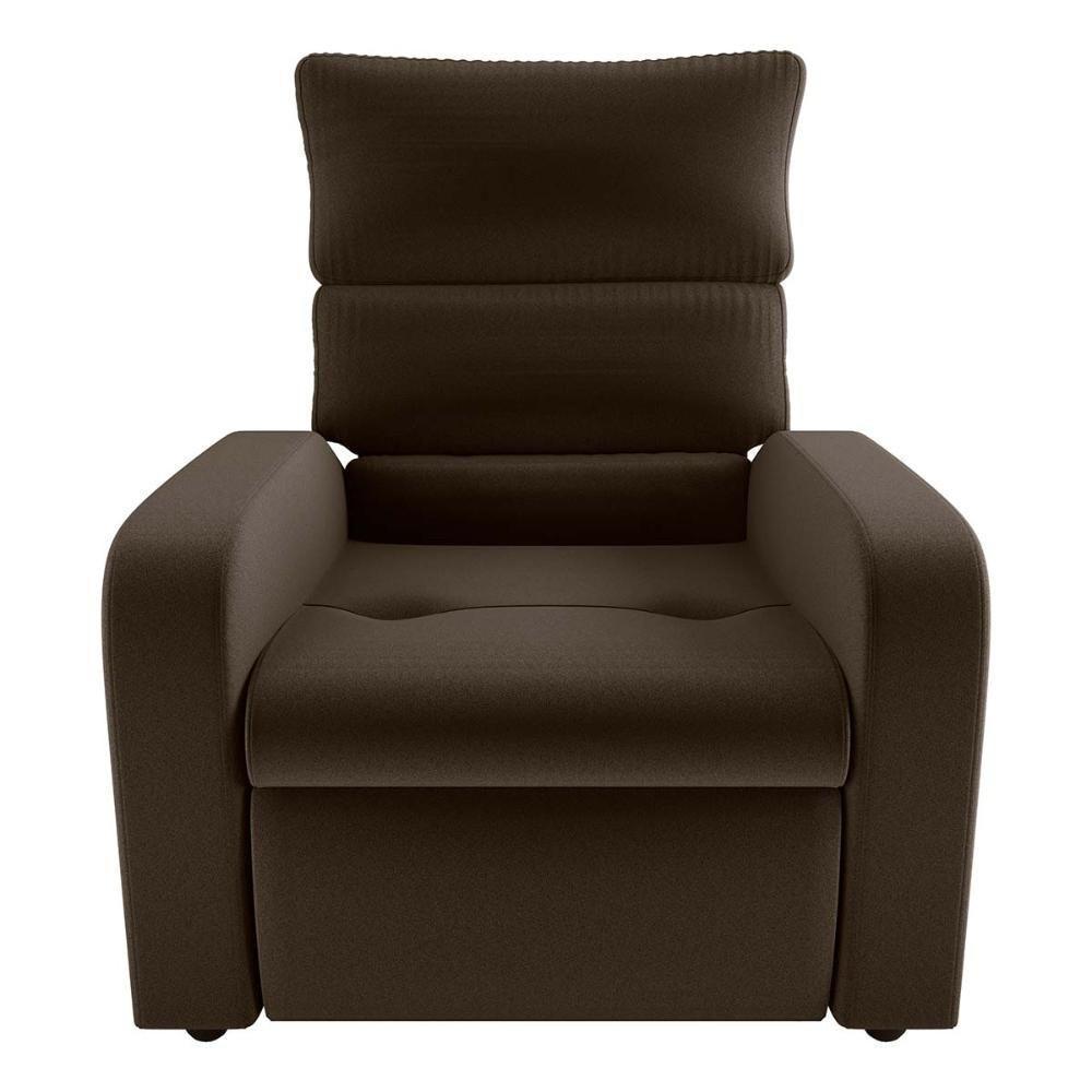 Poltrona Do Papai Reclinável Kwid Veludo Marrom Matrix Veludo Marrom - 4
