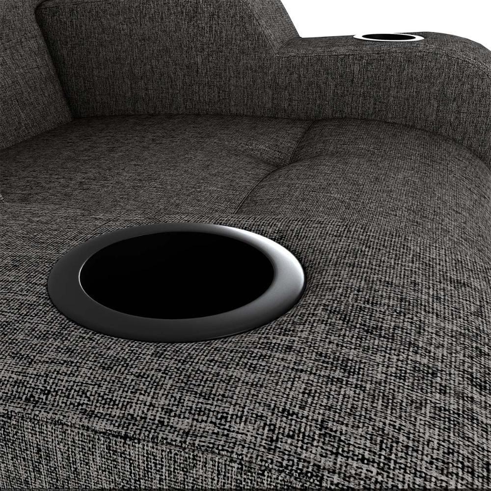 Poltrona Reclinável Do Papaicom Porta Copos Porta Controle Toro Linho Chumbo Matrix Linho Chumbo - 5