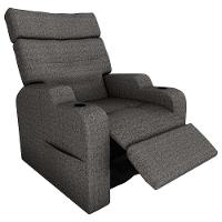 Poltrona Reclinável Do Papaicom Porta Copos Porta Controle Toro Linho Chumbo Matrix Linho Chumbo - 2