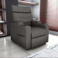 Poltrona Reclinável Do Papaicom Porta Copos Porta Controle Toro Linho Chumbo Matrix Linho Chumbo - 6