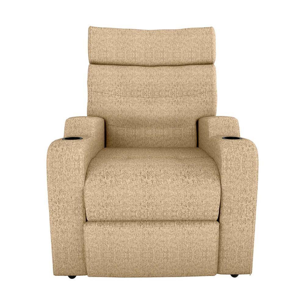 Poltrona Reclinável Do Papaicom Porta Copos Porta Controle Toro Linho Areia Matrix Linho Areia - 4