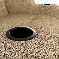 Poltrona Reclinável Do Papaicom Porta Copos Porta Controle Toro Linho Areia Matrix Linho Areia - 5