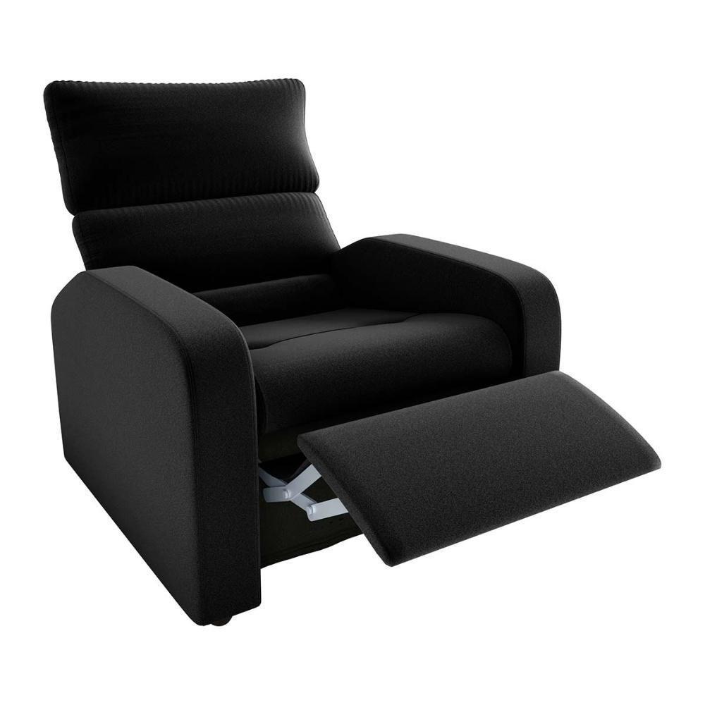 Poltrona Do Papai Reclinável Kwid Veludo Preto Matrix Veludo Preto - 2
