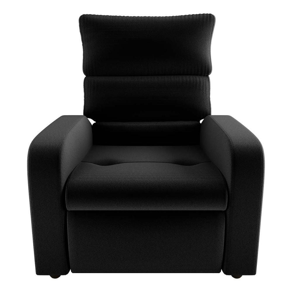Poltrona Do Papai Reclinável Kwid Veludo Preto Matrix Veludo Preto - 3