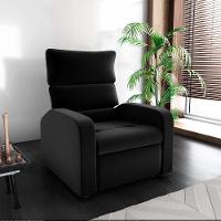 Poltrona Do Papai Reclinável Kwid Veludo Preto Matrix Veludo Preto - 5