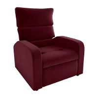 Poltrona Do Papai Reclinável Kwid Veludo Vinho Matrix Veludo Vermelho - 1