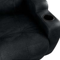 Poltrona Reclinável Do Papai Automática Com Usb E Porta Copos Cherokee Sintetico Preto Matrix Sintetico Rustico Preto