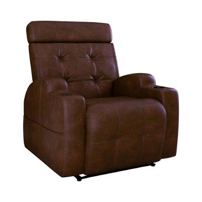 Poltrona Reclinável Do Papai Automática Com Usb E Porta Copos Cherokee Sintetico Whisky Matrix Sintetico Rustico Whisky