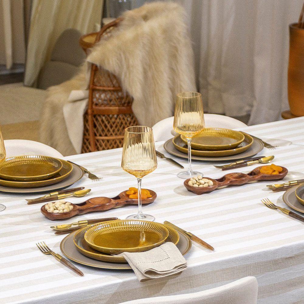 Jogo Copa E Cia 24 Peças Ravonna Em Cerâmica Brun Terra - 3