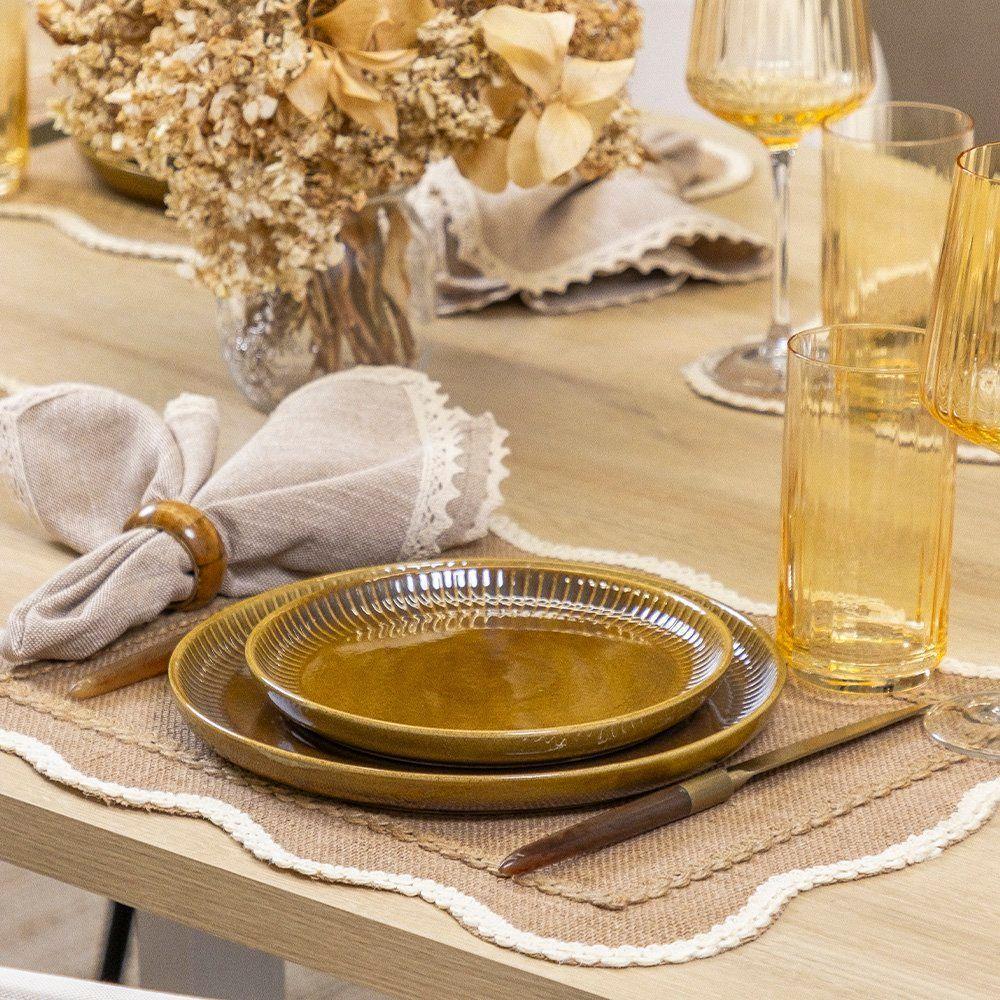 Jogo Copa E Cia 24 Peças Ravonna Em Cerâmica Brun Terra - 4