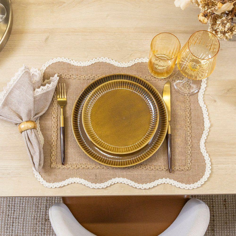 Jogo Copa E Cia 24 Peças Ravonna Em Cerâmica Brun Terra - 5