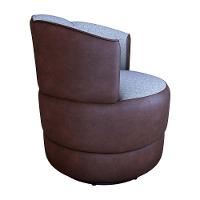 Poltrona Decorativa Giratória Base De Ferro Marselha Boucle Cinza Matrix Sintetico Rustico Milleniun Cinza - 3