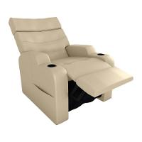 Poltrona Reclinável Do Papaicom Porta Copos Porta Controle Toro Bege Matrix Sintetico Bege - 3
