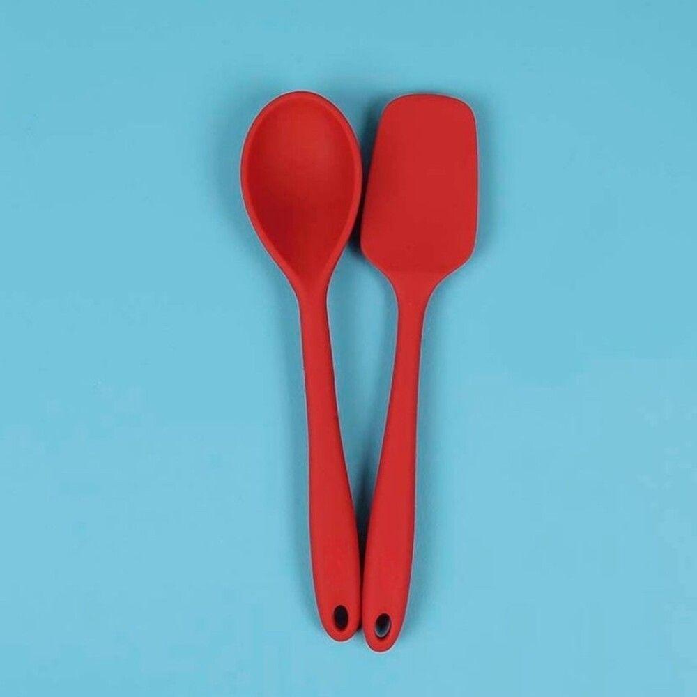 Espátula De Silicone Vermelha Com Suporte - Elegância E Praticidade Na Sua Cozinha! - 2