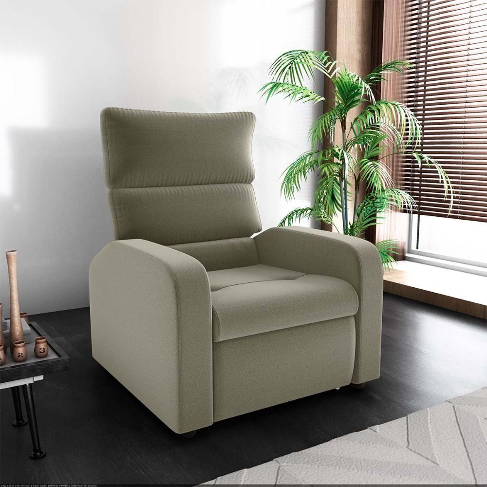 Poltrona Do Papai Reclinável Kwid Veludo Capuccino Matrix Veludo Capuccino - 5