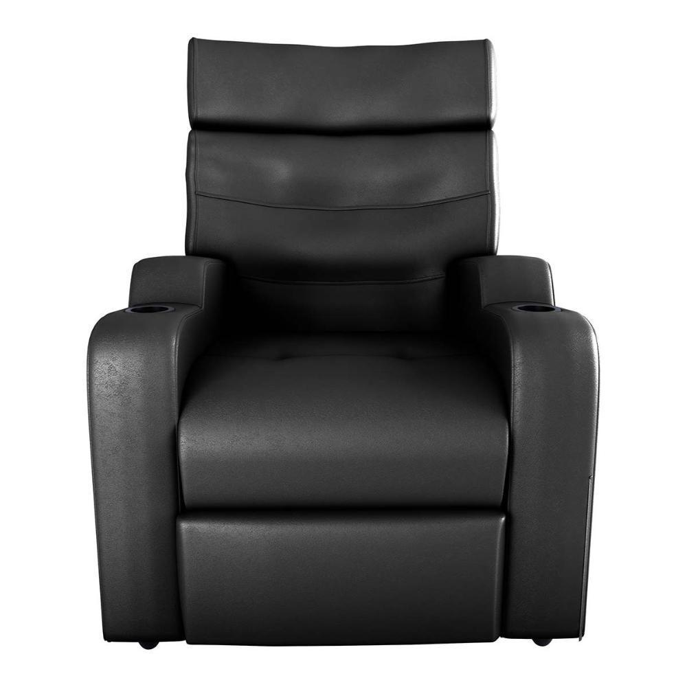 Poltrona Reclinável Do Papaicom Porta Copos Porta Controle Toro Sintetico Preto Matrix Sintetico Preto - 4