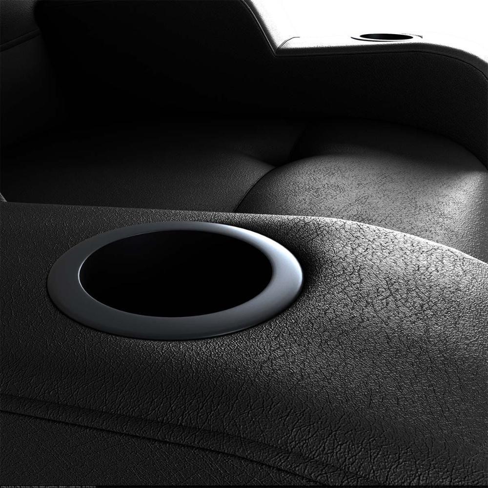 Poltrona Reclinável Do Papaicom Porta Copos Porta Controle Toro Sintetico Preto Matrix Sintetico Preto - 5