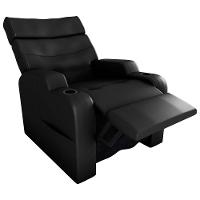 Poltrona Reclinável Do Papaicom Porta Copos Porta Controle Toro Sintetico Preto Matrix Sintetico Preto - 3