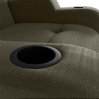 Poltrona Reclinável Do Papaicom Porta Copos Porta Controle Toro Veludo Marrom Matrix Veludo Turkey Marrom - 5