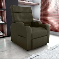 Poltrona Reclinável Do Papaicom Porta Copos Porta Controle Toro Veludo Marrom Matrix Veludo Turkey Marrom - 6