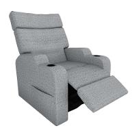 Poltrona Reclinável Do Papaicom Porta Copos Porta Controle Toro Boucle Cinza Matrix Boucle Cinza